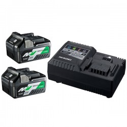 HIKOKI Pack 2 batteries Multivolt 18V/36V + Chargeur - UC18YSL3WEZ