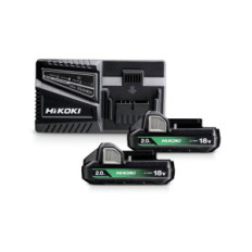 HiKOKI UC18YFSLWFZ - Pack 2 batteries 18V 2,0 Ah + chargeur UC18YFSL